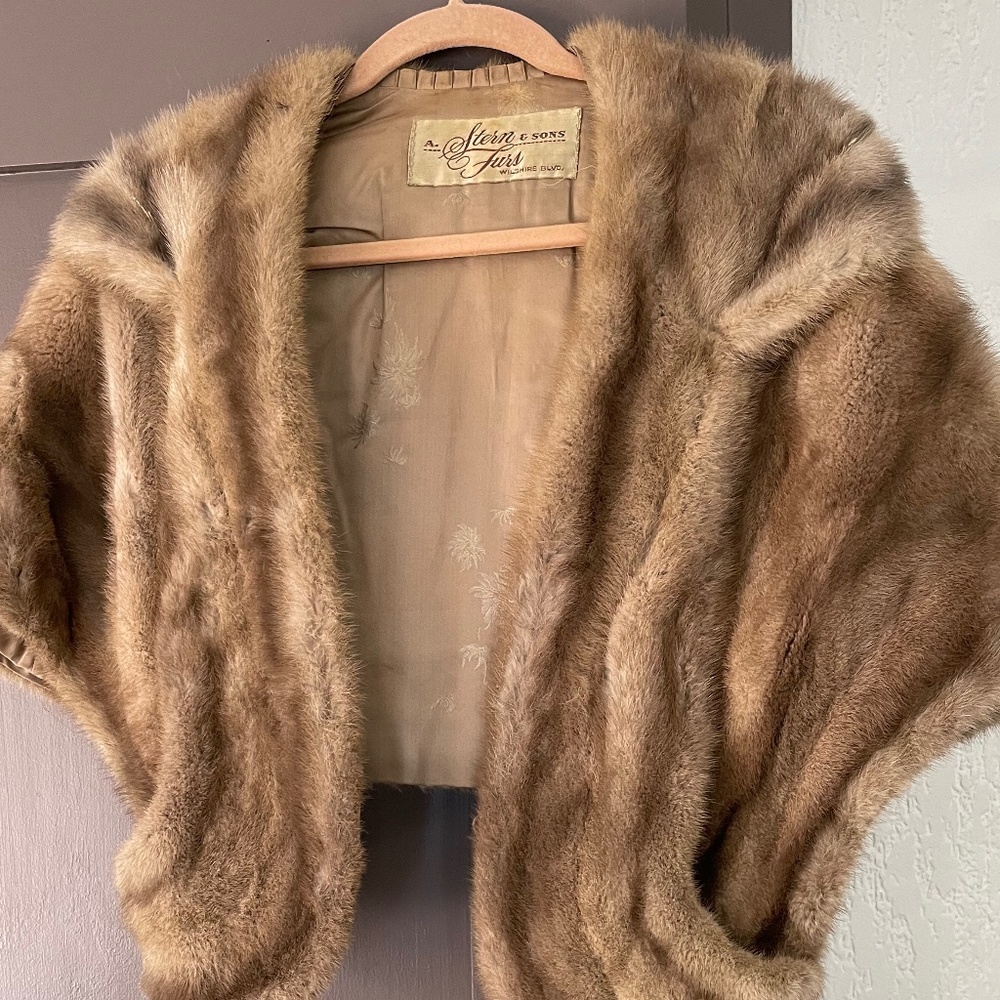 Mink Fur Stole Vintage